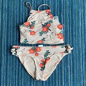 roxy high neck tie suit set